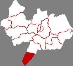 滄州市中の呉橋県の位置