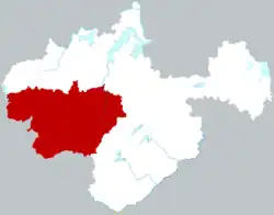 滁州市中の定遠県の位置