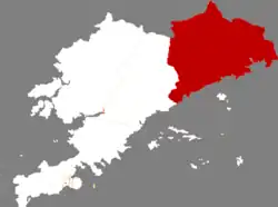 大連市中の荘河市の位置