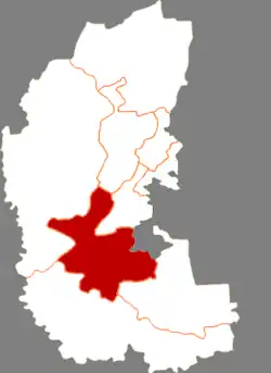大慶市内の大同区の位置