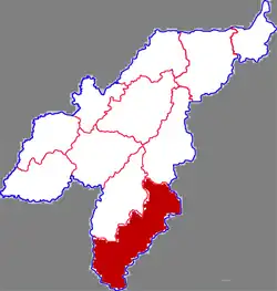 徳州市中の斉河県の位置