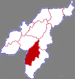 徳州市中の禹城市の位置