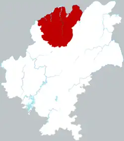 貴陽市中の息烽県の位置