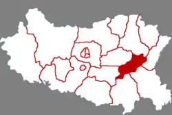 邯鄲市中の広平県の位置