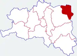 漢中市中の仏坪県の位置