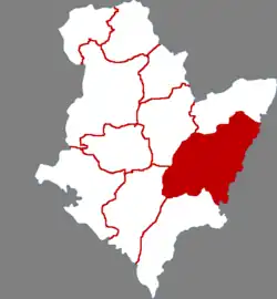 衡水市中の景県の位置