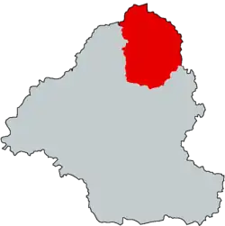 菏沢市中の鄆城県の位置