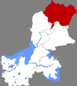 淮安市中の漣水県の位置