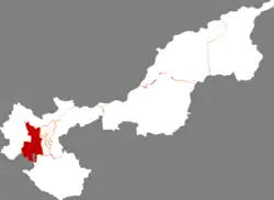 ジャムス市中の郊区の位置