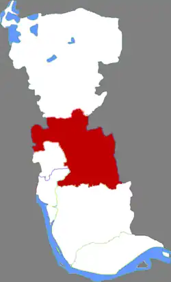 泰州市中の姜堰区の位置