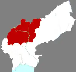 錦州市中の義県の位置