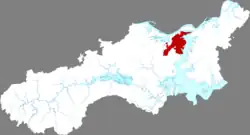 九江市中の濂渓区の位置