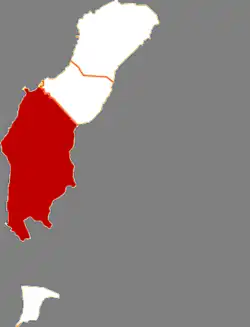 カラマイ市の中のカラマイ区の位置
