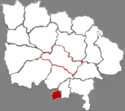 臨汾市中の侯馬市の位置