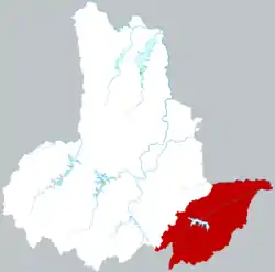 六安市中の舒城県の位置