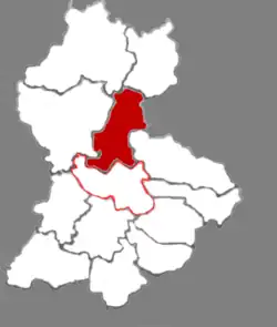 方山県の位置