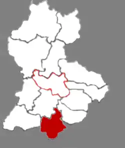 交口県の位置