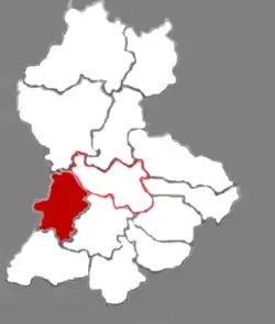柳林県の位置