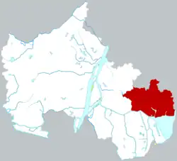 馬鞍山市中の博望区の位置
