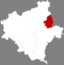 南平市中の松渓県の位置