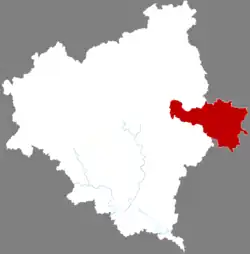 南平市中の政和県の位置