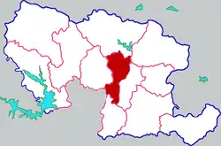 南陽市中の臥竜区の位置
