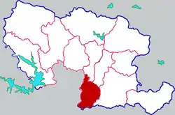 南陽市中の新野県の位置