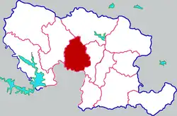 南陽市中の鎮平県の位置