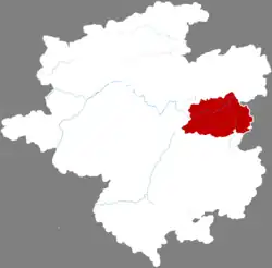 黔東南ミャオ族トン族自治州中の錦屏県の位置