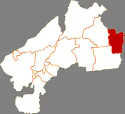 斉斉哈爾市中の克東県の位置