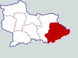 商丘市中の夏邑県の位置