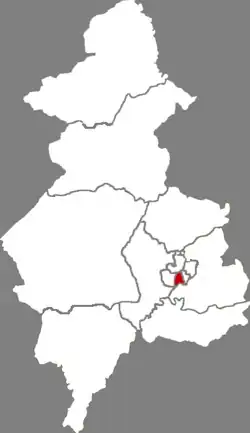 瀋陽市中の和平区の位置