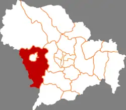 石家荘市中の井陘県の位置