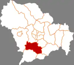 石家荘市中の元氏県の位置