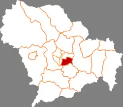 石家荘市中の裕華区の位置