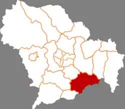石家荘市中の趙県の位置