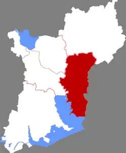 宿遷市中の泗陽県の位置