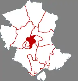唐山市中の開平区の位置