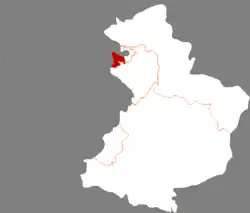 営口市中の西市区の位置