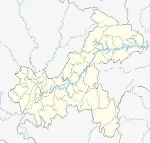巫山の位置（重慶内）