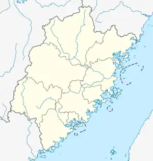 湧泉寺の位置(福建省内)