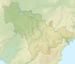 天池の位置(吉林省内)