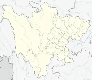 四川省の白地図