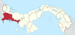 チリキ県の位置