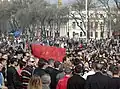 2009年4月7日、抗議集会に現れたフィラト