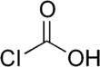 Structural formula of chloroformic acid