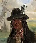 "Portrait of a Choctaw man wearing a hat,"