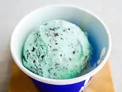 チョコレートミントアイスクリームの例
