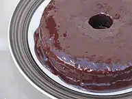 ガナッシュでコーティングされたチョコレートケーキ