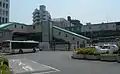 調布駅仮設駅舎　北口2009年5月撮影